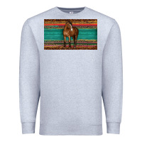 Heather Grey western horse serape tooled leather leopard  sippy cup Premium Sweatshirt - BarkalooDesign