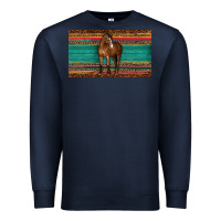 Navy western horse serape tooled leather leopard  sippy cup Premium Sweatshirt - BarkalooDesign