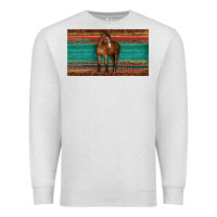 Oatmeal Heather western horse serape tooled leather leopard  sippy cup Premium Sweatshirt - BarkalooDesign