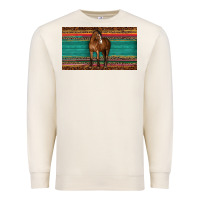 Sandshell western horse serape tooled leather leopard  sippy cup Premium Sweatshirt - BarkalooDesign