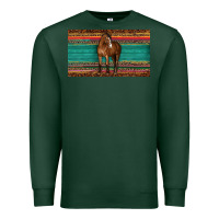 Sports Green western horse serape tooled leather leopard  sippy cup Premium Sweatshirt - BarkalooDesign