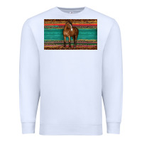 White western horse serape tooled leather leopard  sippy cup Premium Sweatshirt - BarkalooDesign