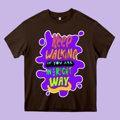 Keep Walking If You Are In The Right Way Heavy Core Tee Designed By Bettercallsaul