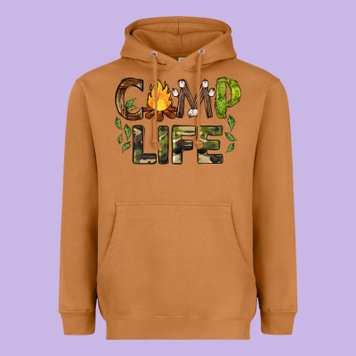 Camp Life Heavyweight Hoodie Designed By Barkaloodesign