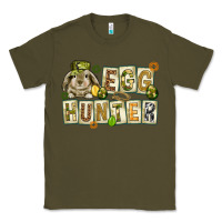 Army Green Egg hunter with plate letters Easter Day Classic Tee - HowdyJamesFarm