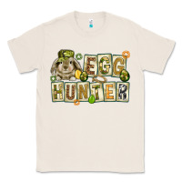 Natural Egg hunter with plate letters Easter Day Classic Tee - HowdyJamesFarm