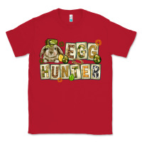 Red Egg hunter with plate letters Easter Day Classic Tee - HowdyJamesFarm