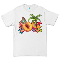 White Love peach summer Premium Tee - NancyCooperArtShop