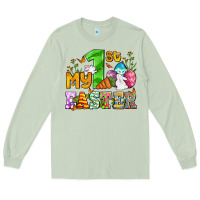 Matcha Easter Day My first Easter with eggs and rabbits Long Sleeve Tee - OliviaCreatesArt