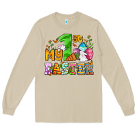 Mushroom Easter Day My first Easter with eggs and rabbits Long Sleeve Tee - OliviaCreatesArt