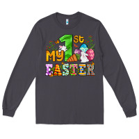 Smoke Easter Day My first Easter with eggs and rabbits Long Sleeve Tee - OliviaCreatesArt