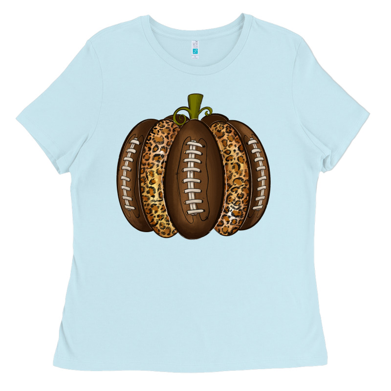 American Football Pumpkin Ladies Tee by texasbilliewilder | Teevron