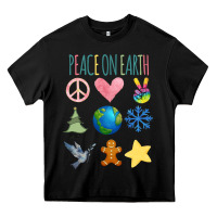 Black PEACE ON EARTH Heavy Core Tee - Bettercallsaul