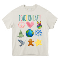 Cream PEACE ON EARTH Heavy Core Tee - Bettercallsaul