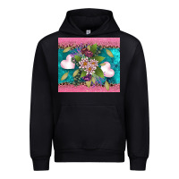 Black v.d flowers and hearts Urban Hoodie - AdoDesignShop