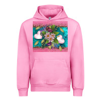 Fuchsia Pink v.d flowers and hearts Urban Hoodie - AdoDesignShop