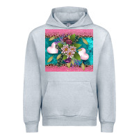 Heather Grey v.d flowers and hearts Urban Hoodie - AdoDesignShop