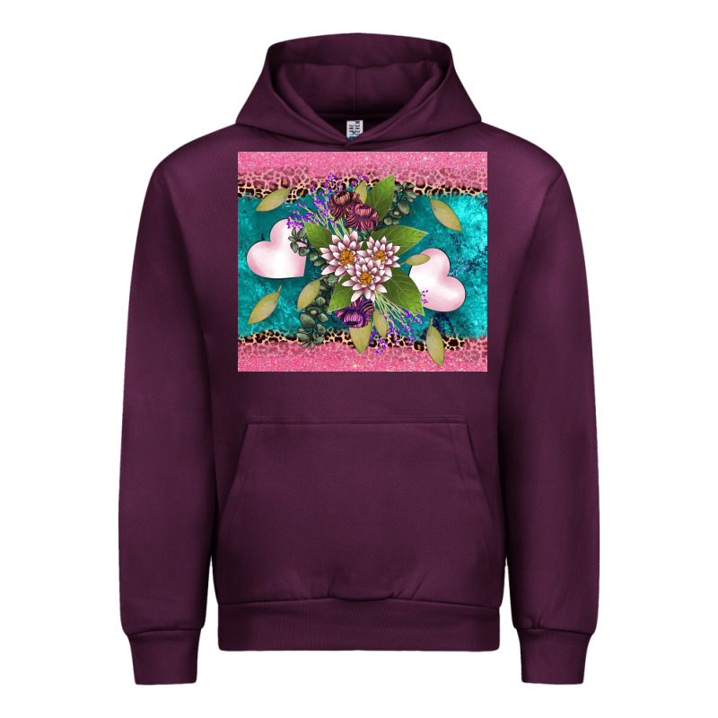V.d Flowers And Hearts Urban Hoodie by AdoDesignShop | Teevron