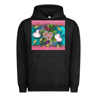 Pigment Black v.d flowers and hearts Urban Hoodie - AdoDesignShop