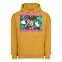 Pigment Peanut Butter v.d flowers and hearts Urban Hoodie - AdoDesignShop
