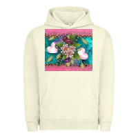 Pigment Pistachio v.d flowers and hearts Urban Hoodie - AdoDesignShop