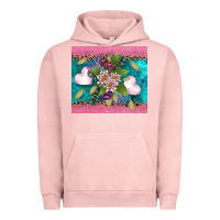 Pigment Salmon v.d flowers and hearts Urban Hoodie - AdoDesignShop