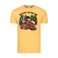 Vintage Mustard dear santa just send cows Vintage Tee - CowGirlArtShop