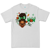 Dove Grey Afro Messy Bun Full Face Basketball Mom Premium Tee - texasbilliewilder