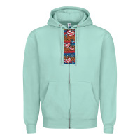 Seafoam usa flag and cross penwraps Zipper Hoodie - Artiststas