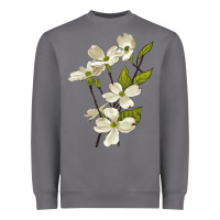 Storm American Dogwood Flower Illustrations Heavyweight Sweatshirt - LillyAllenDesigns