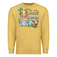 Antique Gold happy easter bunny gnome Premium Sweatshirt - BarkalooDesign