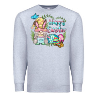 Heather Grey happy easter bunny gnome Premium Sweatshirt - BarkalooDesign