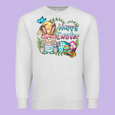 Happy Easter Bunny Gnome Premium Sweatshirt Designed By Barkaloodesign