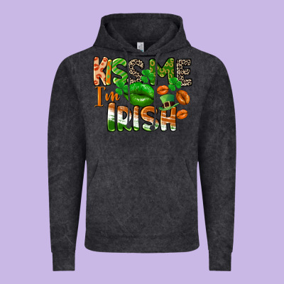 Kiss Me I Am Irish St. Patrick's Day Vintage Hoodie Designed By Cowgirlartshop
