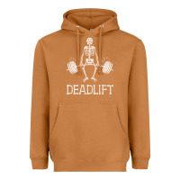 Meerkat deadlift funny halloween skeleton weight lifting workout Heavyweight Hoodie - longCreatives