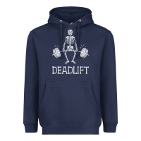 Navy deadlift funny halloween skeleton weight lifting workout Heavyweight Hoodie - longCreatives
