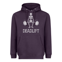 Deadlift Funny Halloween Skeleton Weight Lifting Workout Heavyweight Hoodie | Teevron