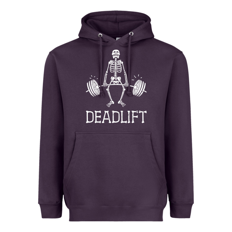 Deadlift Funny Halloween Skeleton Weight Lifting Workout Heavyweight Hoodie by longCreatives | Teevron