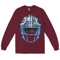 Burgundy football helmet fa element 1 Long Sleeve Tee - FaDigitalArtStudio