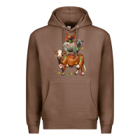 Chestnut Christmas cow sheep and chicken Premium Hoodie - LillyAllenDesigns