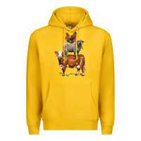 Lemon Christmas cow sheep and chicken Premium Hoodie - LillyAllenDesigns