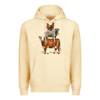 Pina Colada Christmas cow sheep and chicken Premium Hoodie - LillyAllenDesigns