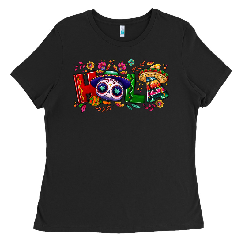 Hola Cinco De Mayo Ladies Tee by NancyCooperArtShop | Teevron