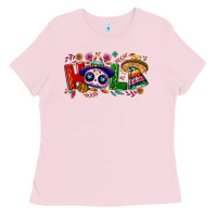 Bubblegum Pink Hola Cinco De Mayo Ladies Tee - NancyCooperArtShop