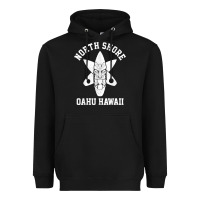 Black Oahu Hawaii North Shore Surf Beach Surfing Surfer Gift Heavyweight Hoodie - longCreatives