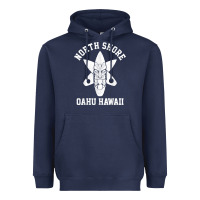 Navy Oahu Hawaii North Shore Surf Beach Surfing Surfer Gift Heavyweight Hoodie - longCreatives