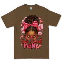 Cacao one loved mama afro messy bun Premium Tee - texasbilliewilder