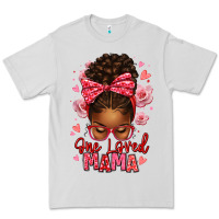 Dove Grey one loved mama afro messy bun Premium Tee - texasbilliewilder