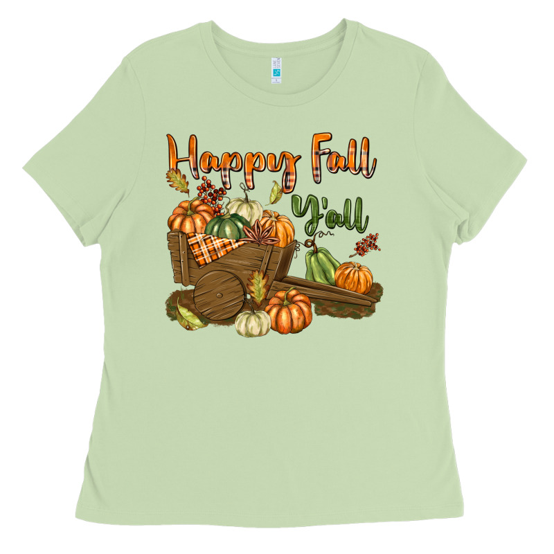 Happy Fall Y'all Ladies Tee by texasbilliewilder | Teevron