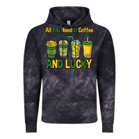 Cloud Black All you need is coffee and lucky St. Patrick's Vintage Hoodie - HowdyJamesFarm